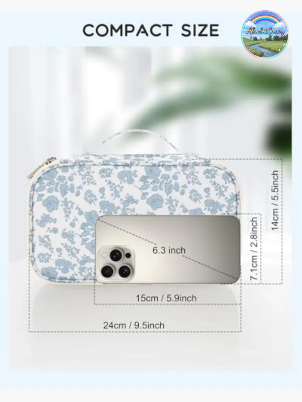 Double Layer Travel Makeup Bag with Brush Compartments, Portable Cosmetic